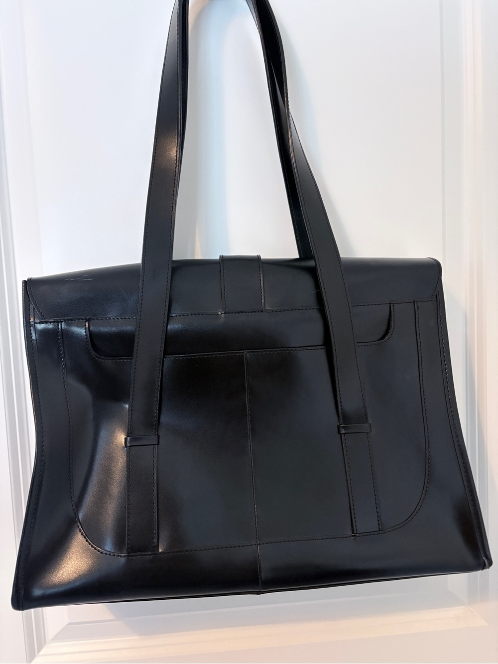 Danier Black Leather Satchel Tote